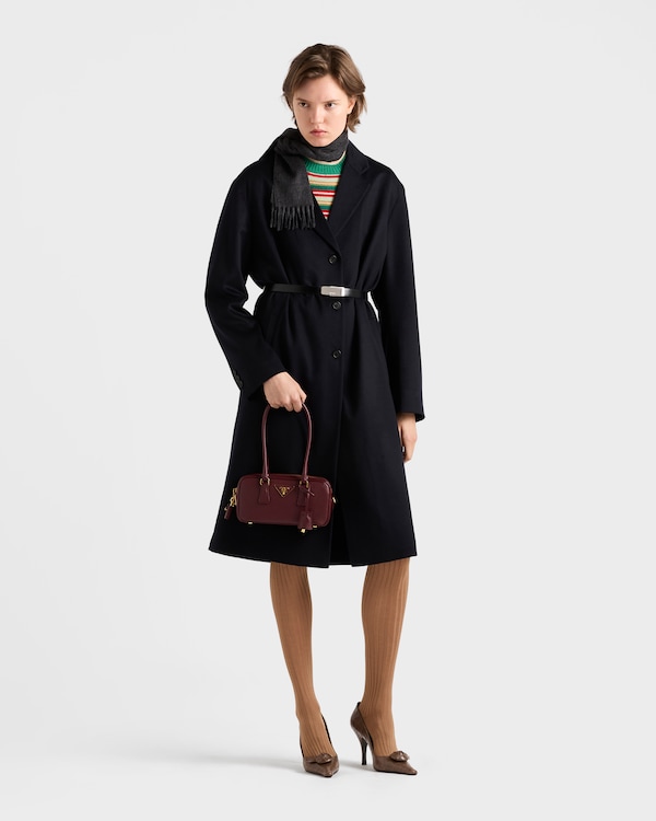 Mini sac à poignée supérieure en cuir Saffiano - Bordeaux Mini sac à poignée supérieure en cuir Saffiano - Bordeaux