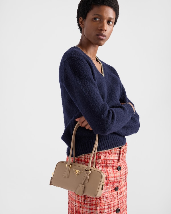 Saffiano leather top-handle mini-bag - Cameo Saffiano leather top-handle mini-bag - Cameo