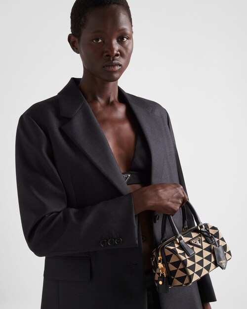 Prada Prada Symbole embroidered jacquard fabric top\u002Dhandle bag 2