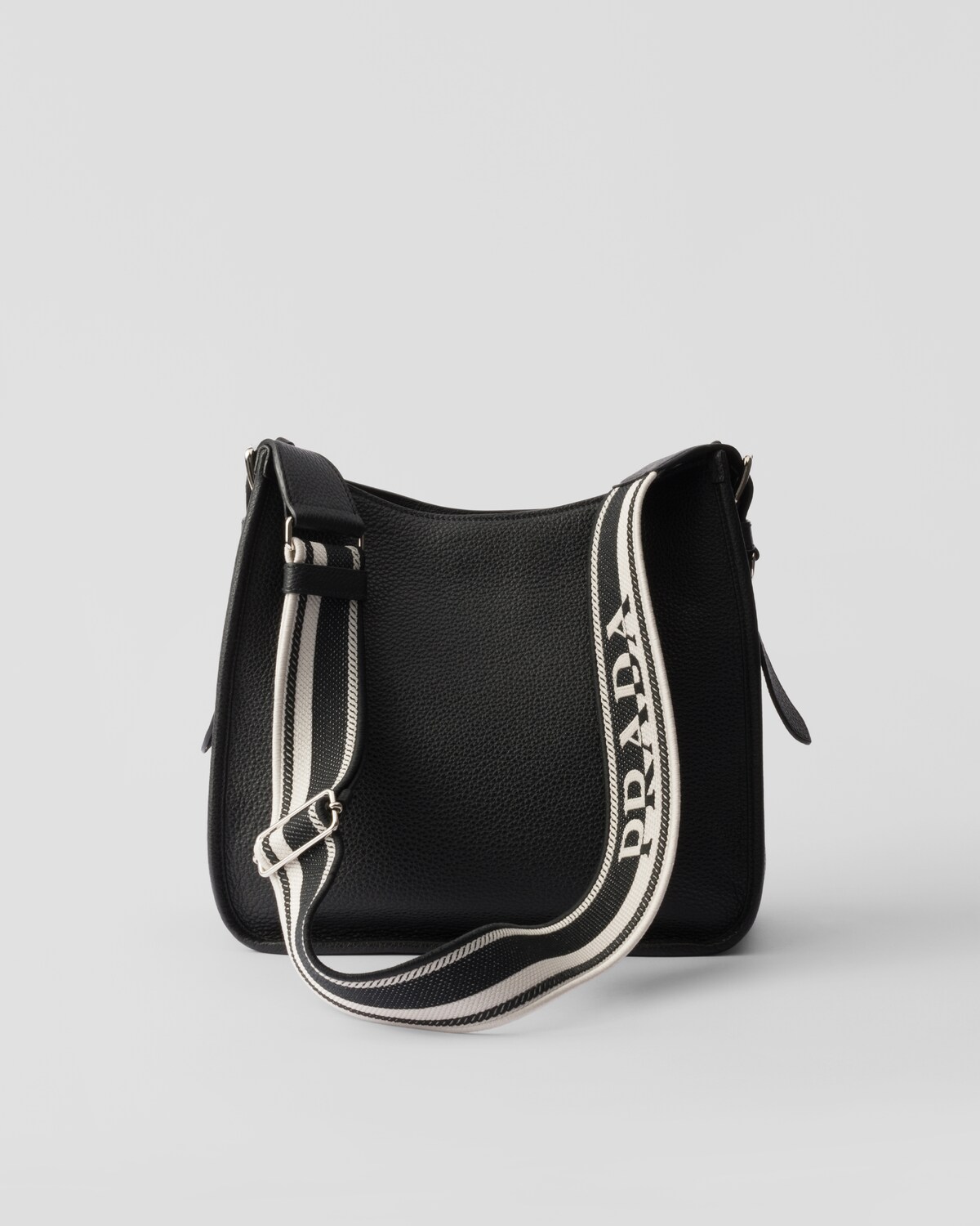 Black Leather Hobo Bag PRADA