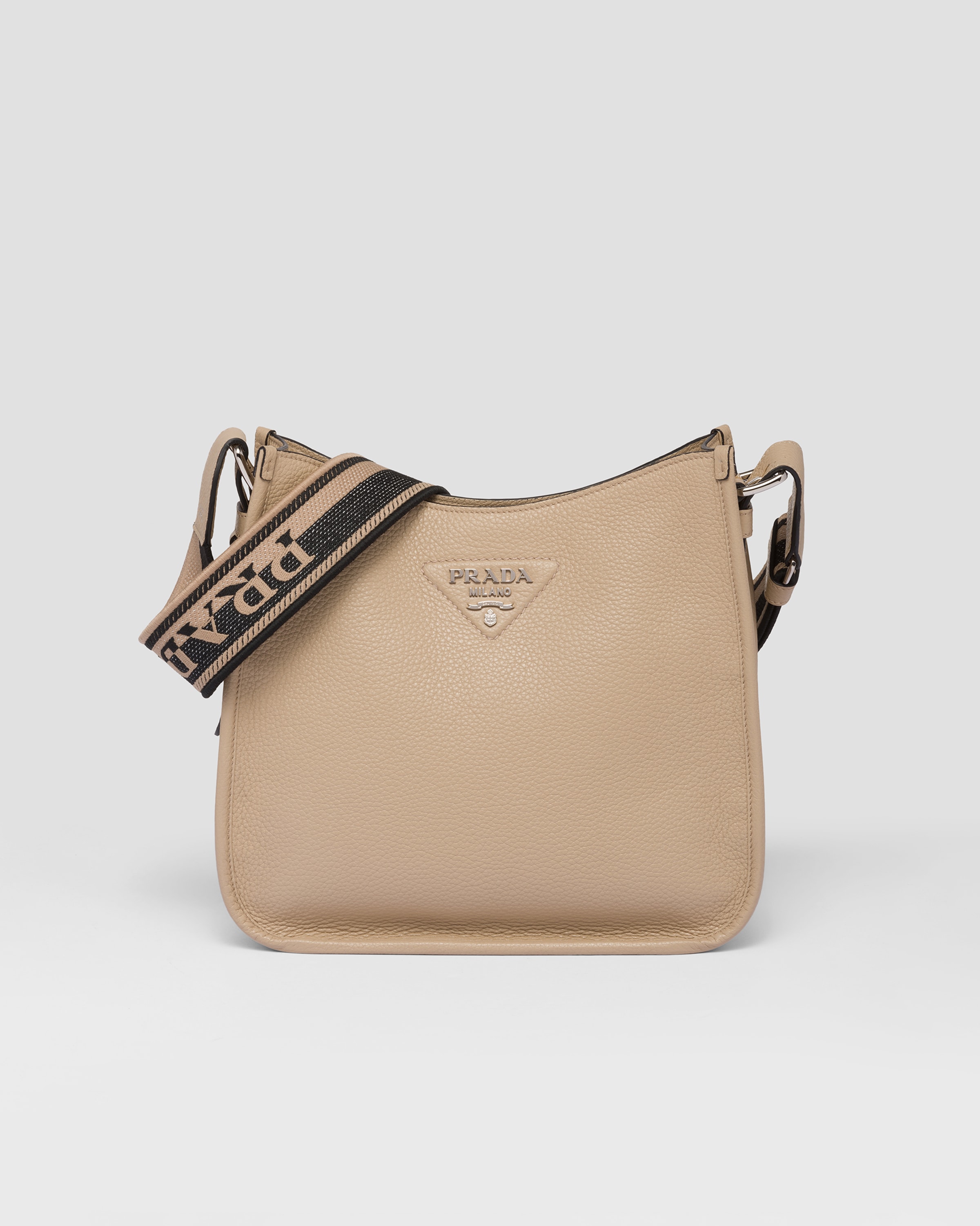 Sand Leather hobo bag | Prada