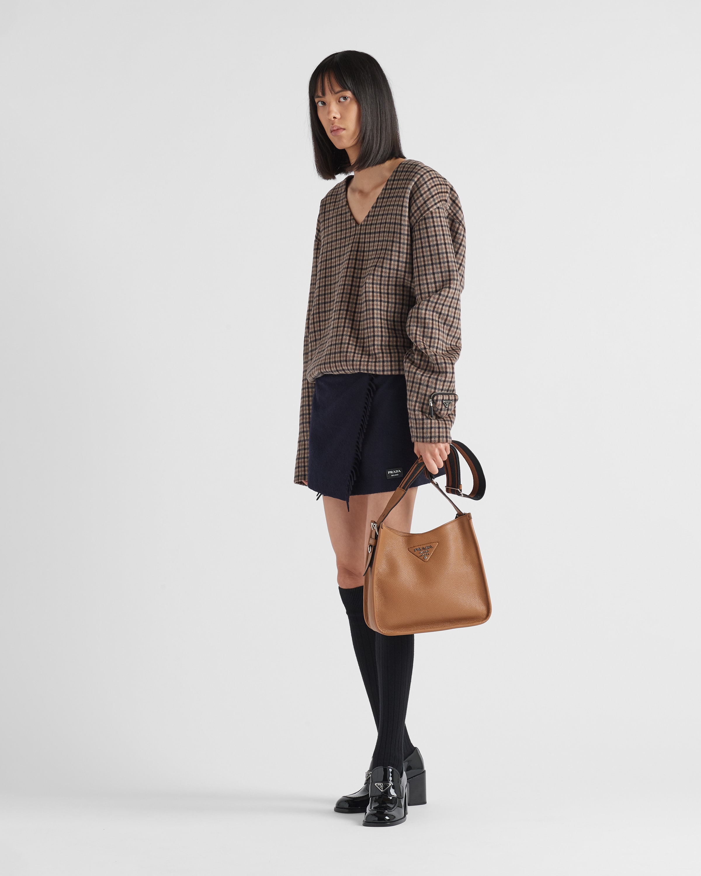 Leather hobo bag