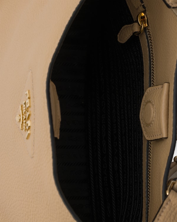 Medium leather bag - Beige Sable Medium leather bag - Beige Sable