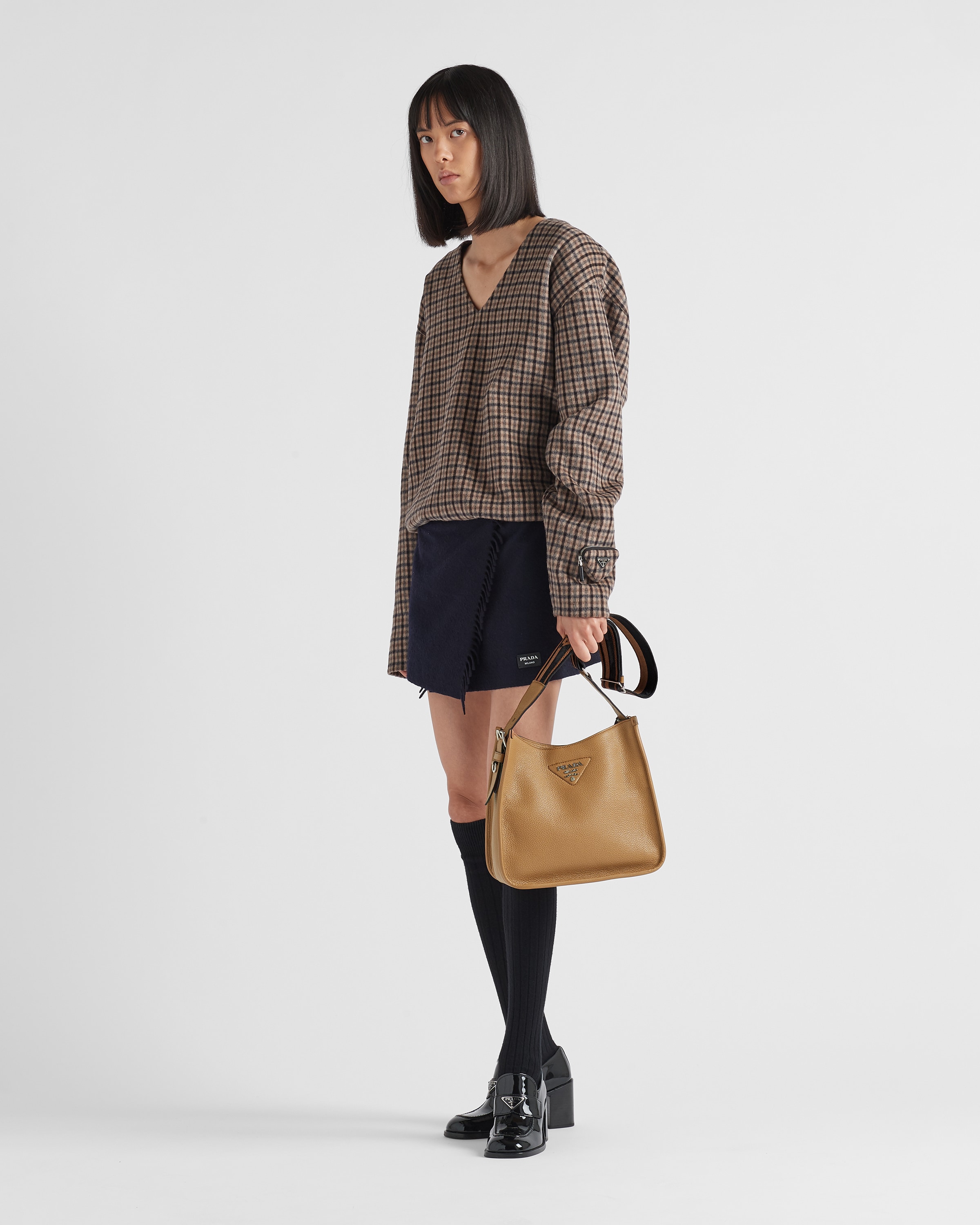 Prada hobo bag leather online