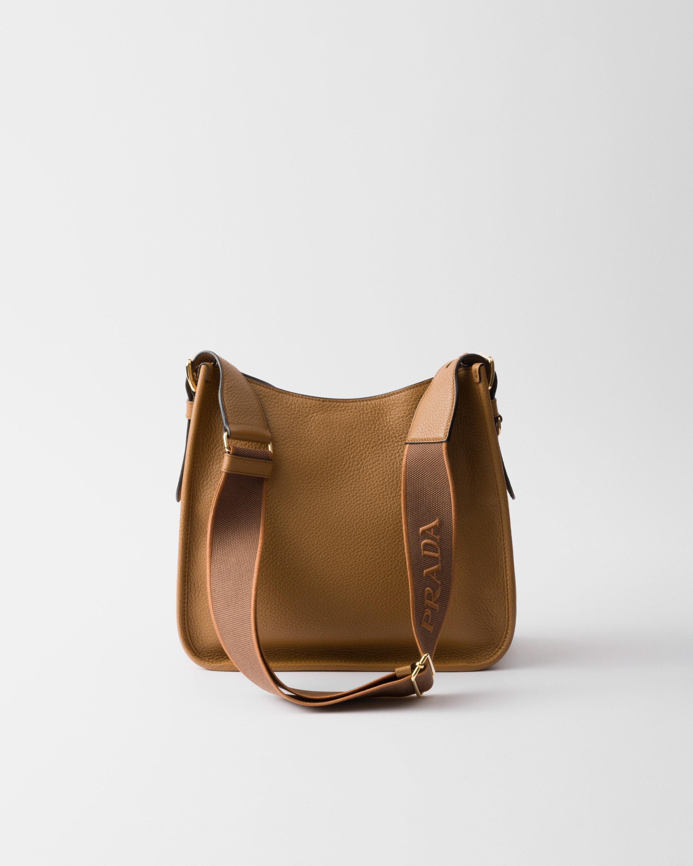 Prada Medium Leather Shoulder Bag In Caramel