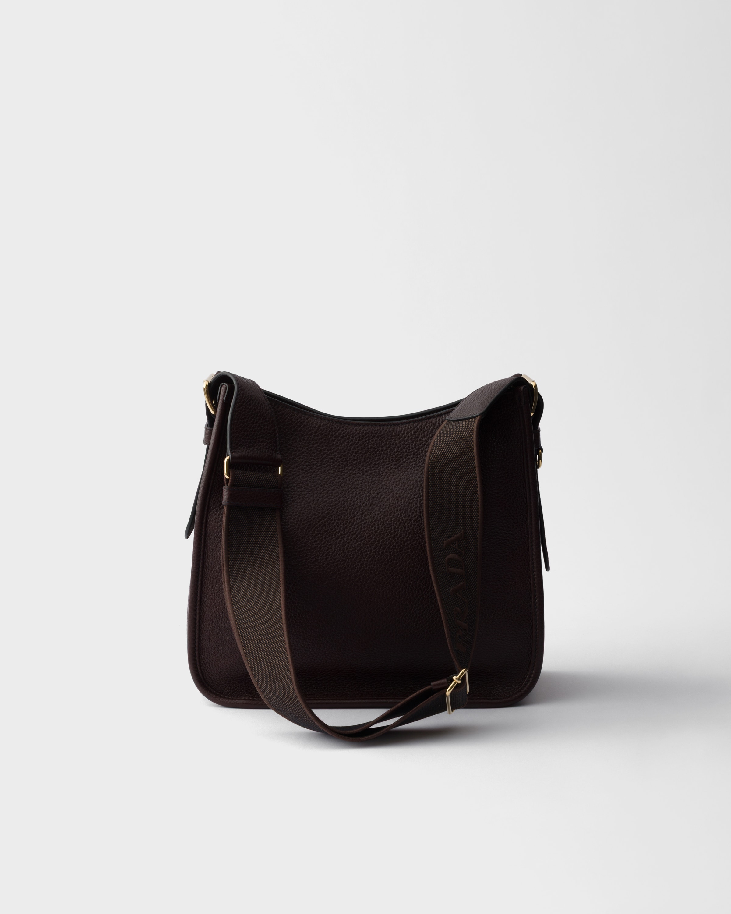 Dark Brown Medium Leather Bag | PRADA - United States