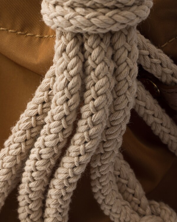 Prada Noué medium cotton macramé bag - Cord/Brandy Prada Noué medium cotton macramé bag - Cord/Brandy