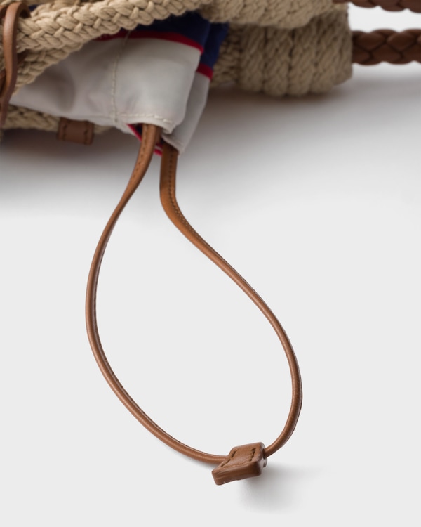 Prada Noué حقيبة مكرمية قطن متوسطة الحجم Prada Noué حقيبة مكرمية قطن متوسطة الحجم