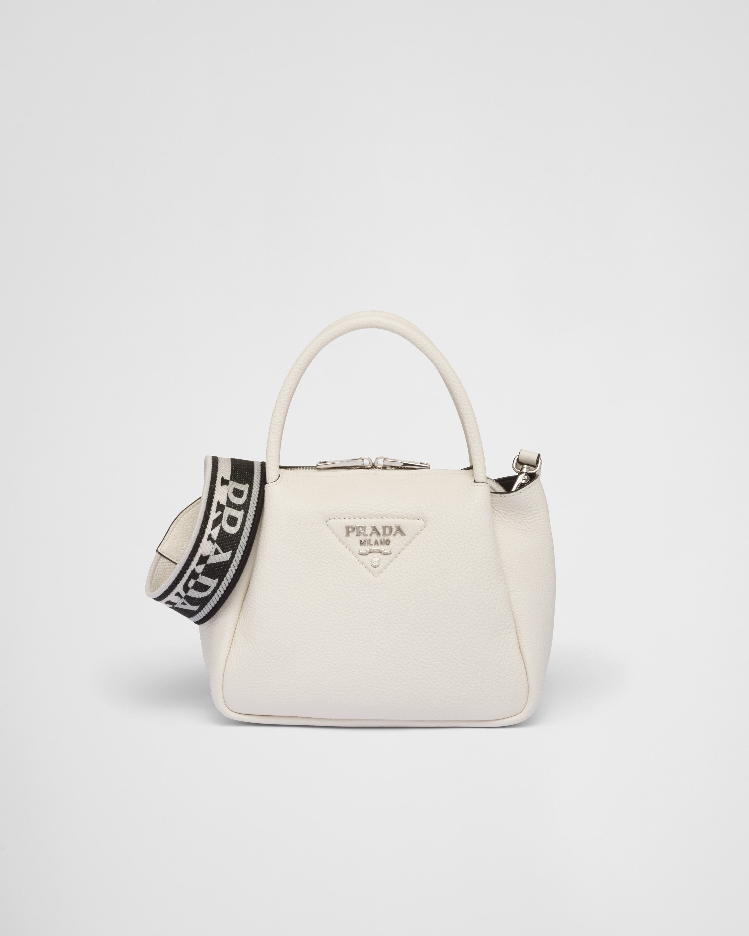 White Small Leather Handbag PRADA