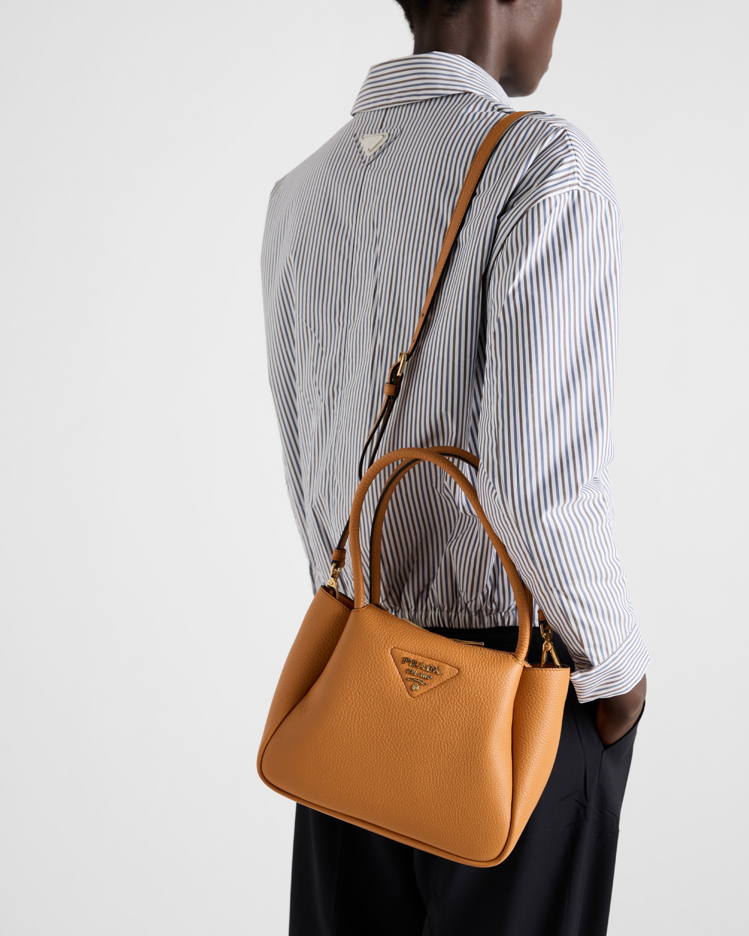 Amber Small leather bag | PRADA