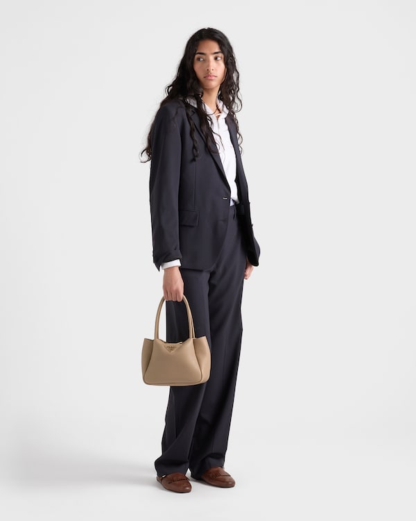 スモール レザー ハンドバッグ - カメオベージュ スモール レザー ハンドバッグ - カメオベージュ