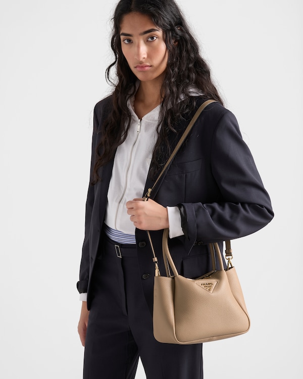 スモール レザー ハンドバッグ - カメオベージュ スモール レザー ハンドバッグ - カメオベージュ