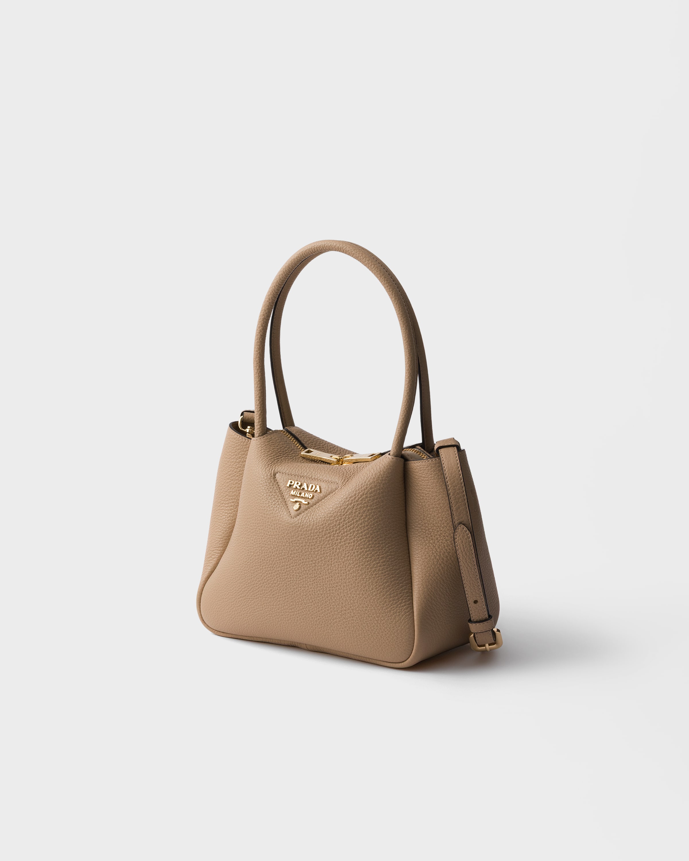 ぷーさん PRADA ベージュ レザー ハンドバッグ プラダPRADA ハンドバッグ ガレリアサフィアーノピンクベージュ