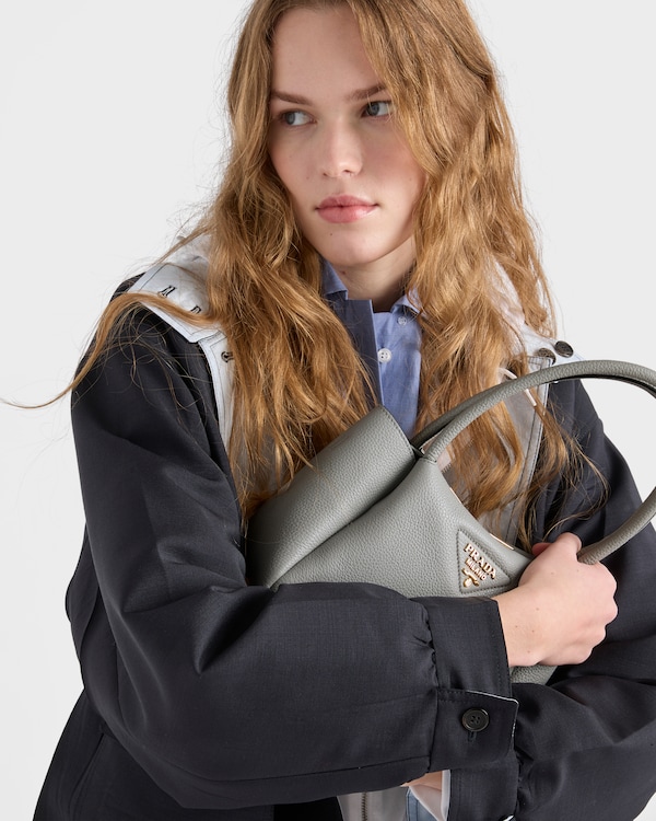 Small leather handbag - Granite Gray Small leather handbag - Granite Gray