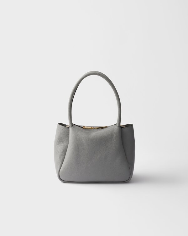 Small leather handbag - Granite Gray Small leather handbag - Granite Gray