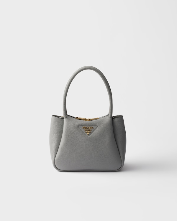 Small leather handbag - Granite Gray Small leather handbag - Granite Gray