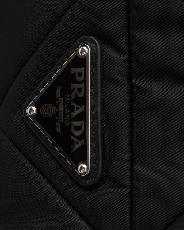 Quilted Re-Nylon shoulder bag - Black Quilted Re-Nylon shoulder bag - Black