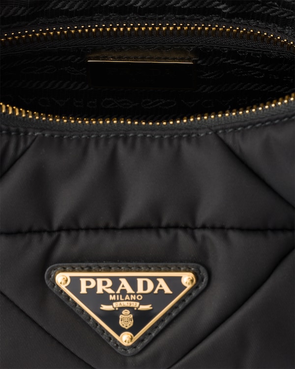 Padded Re-Nylon shoulder bag - Black Padded Re-Nylon shoulder bag - Black