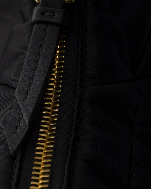 Quilted Re-Nylon shoulder bag - Black Quilted Re-Nylon shoulder bag - Black