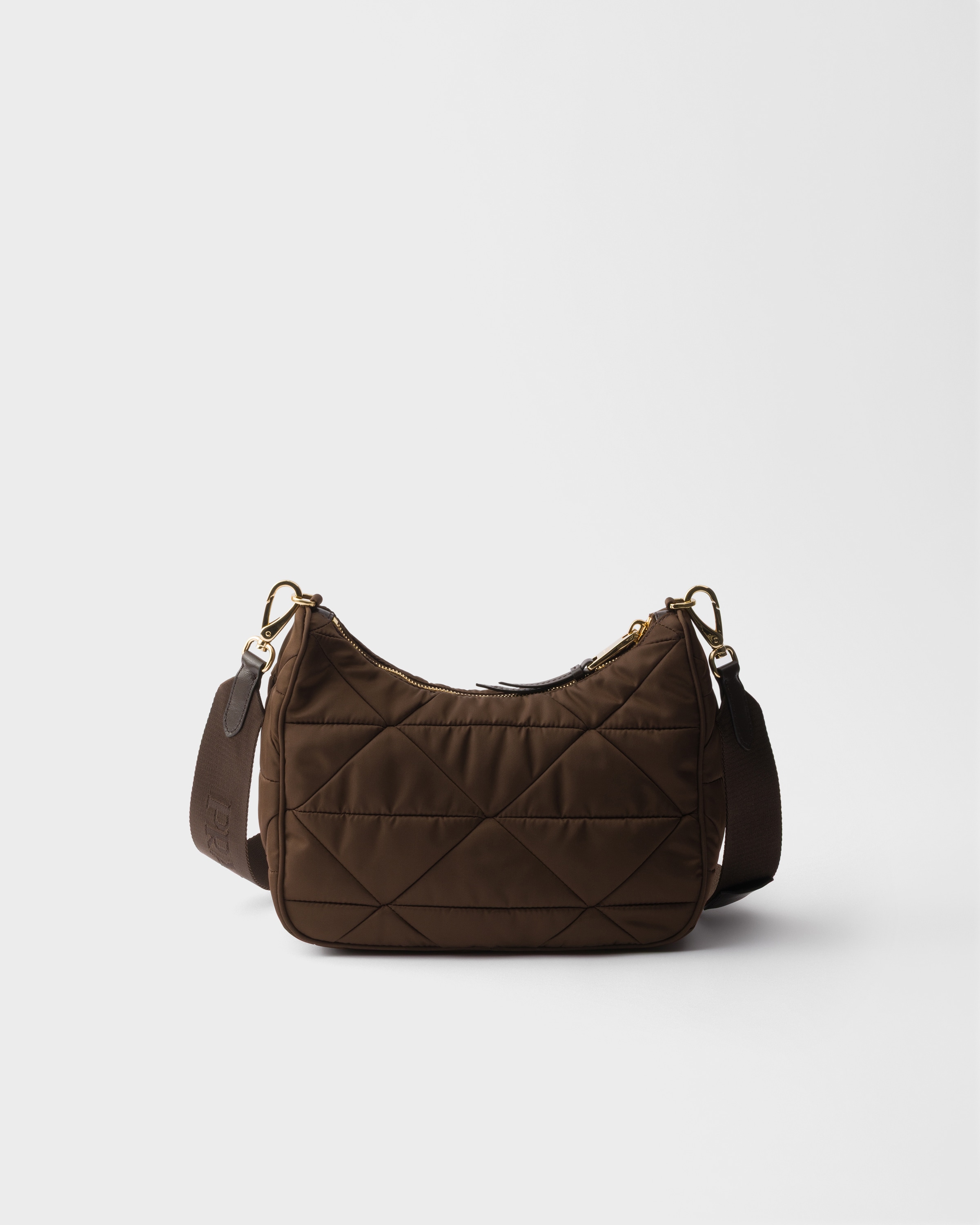 バーントブラウン パデッドRe-nylon ショルダーバッグ | PRADA - 日本