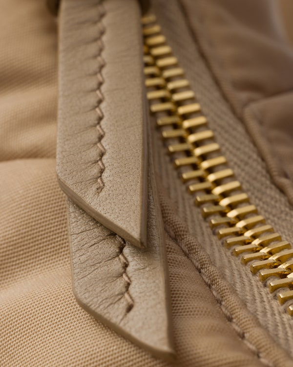 Padded Re-Nylon shoulder bag - Camel Padded Re-Nylon shoulder bag - Camel