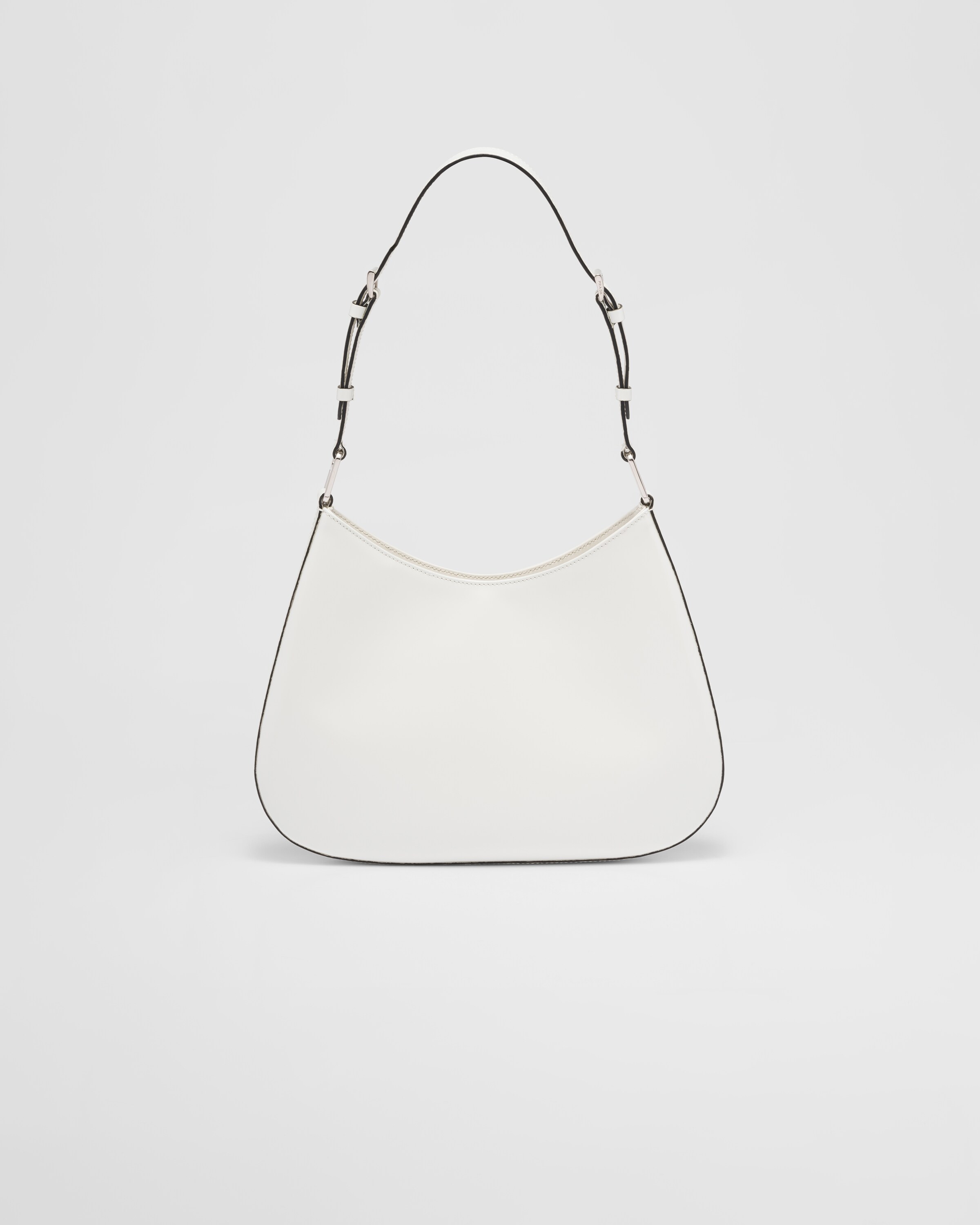 Prada Cleo Floral Leather Bag in White