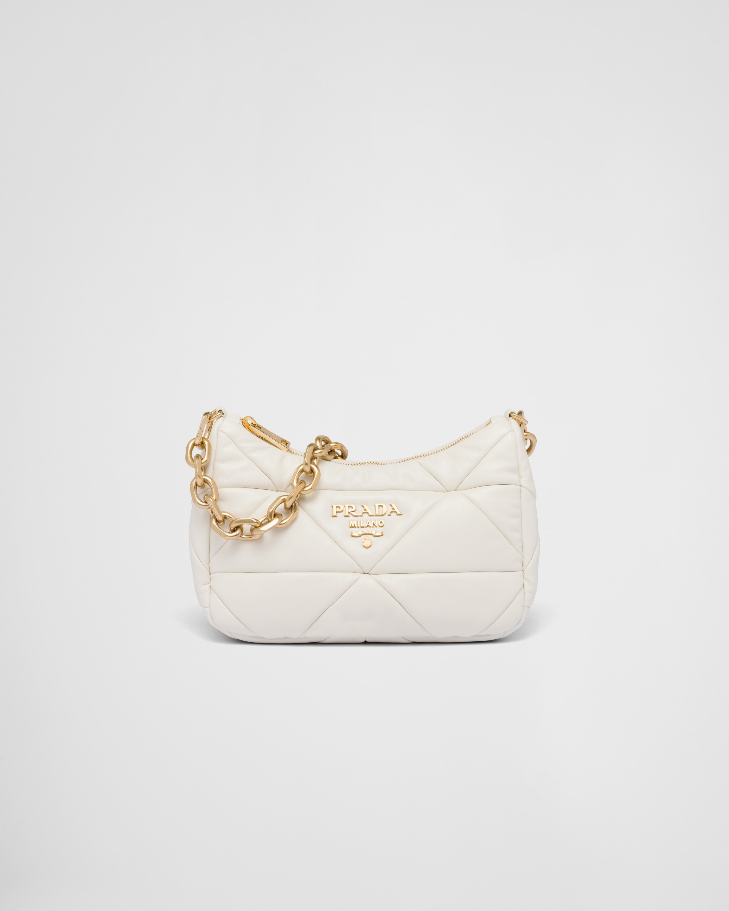 White Prada System Nappa Leather Patchwork Bag | PRADA