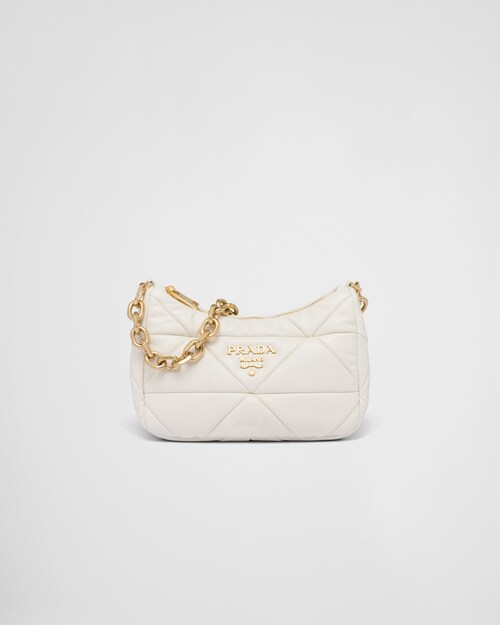 White Prada System nappa leather patchwork bag | Prada