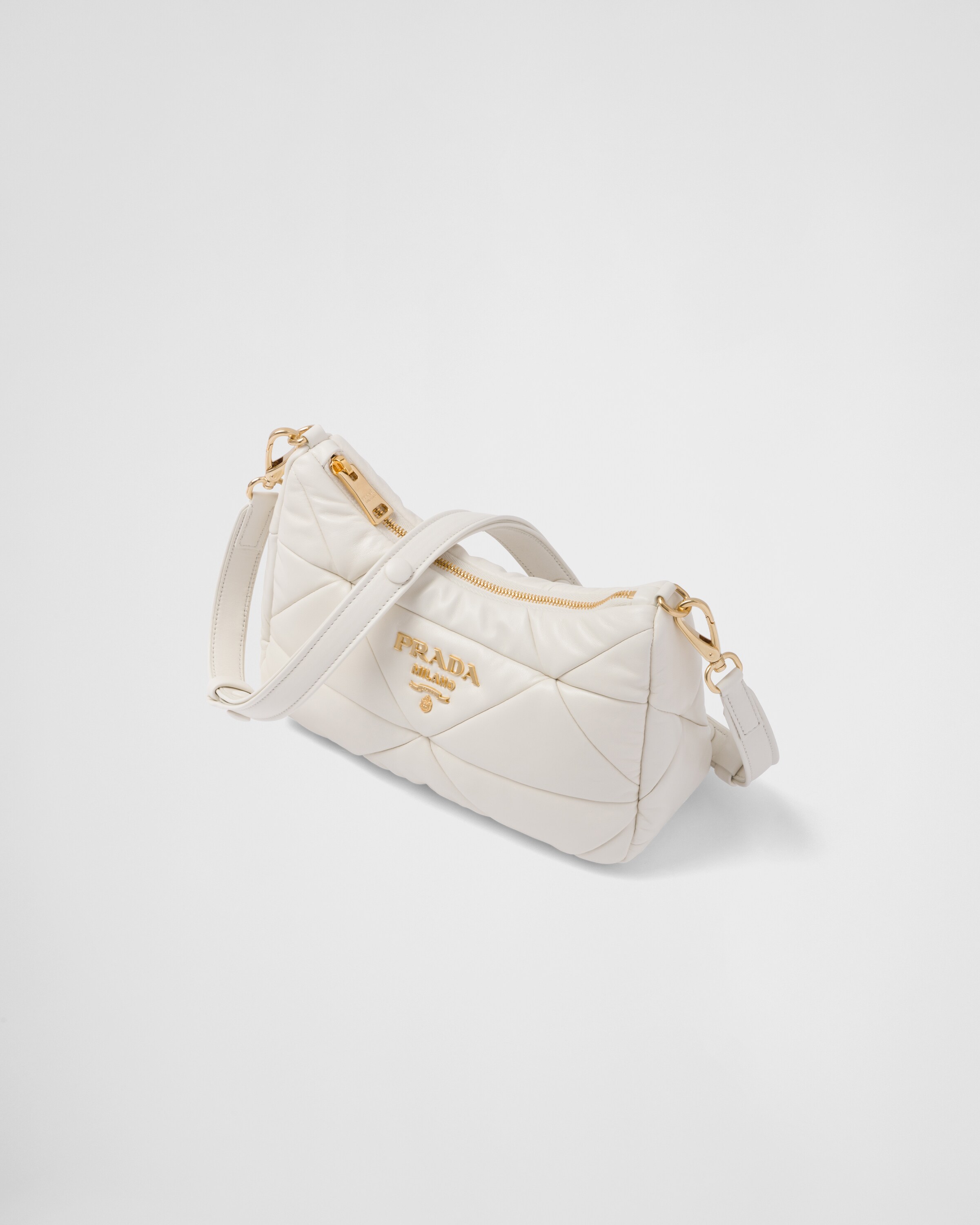 White Prada System bag with Napa-leather patchwork | Prada