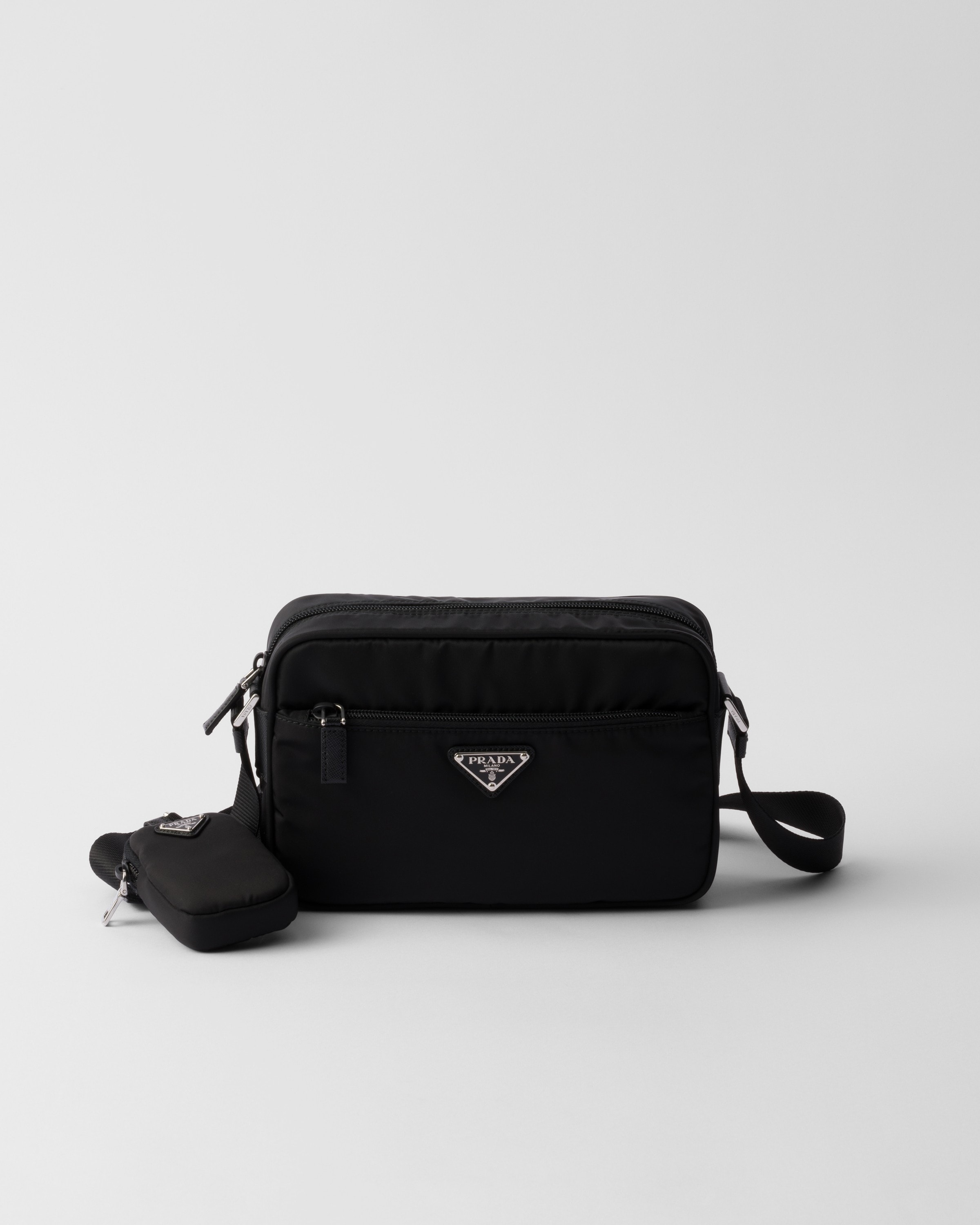 SOFT NYLON MINI CROSSBODY BAG - Black