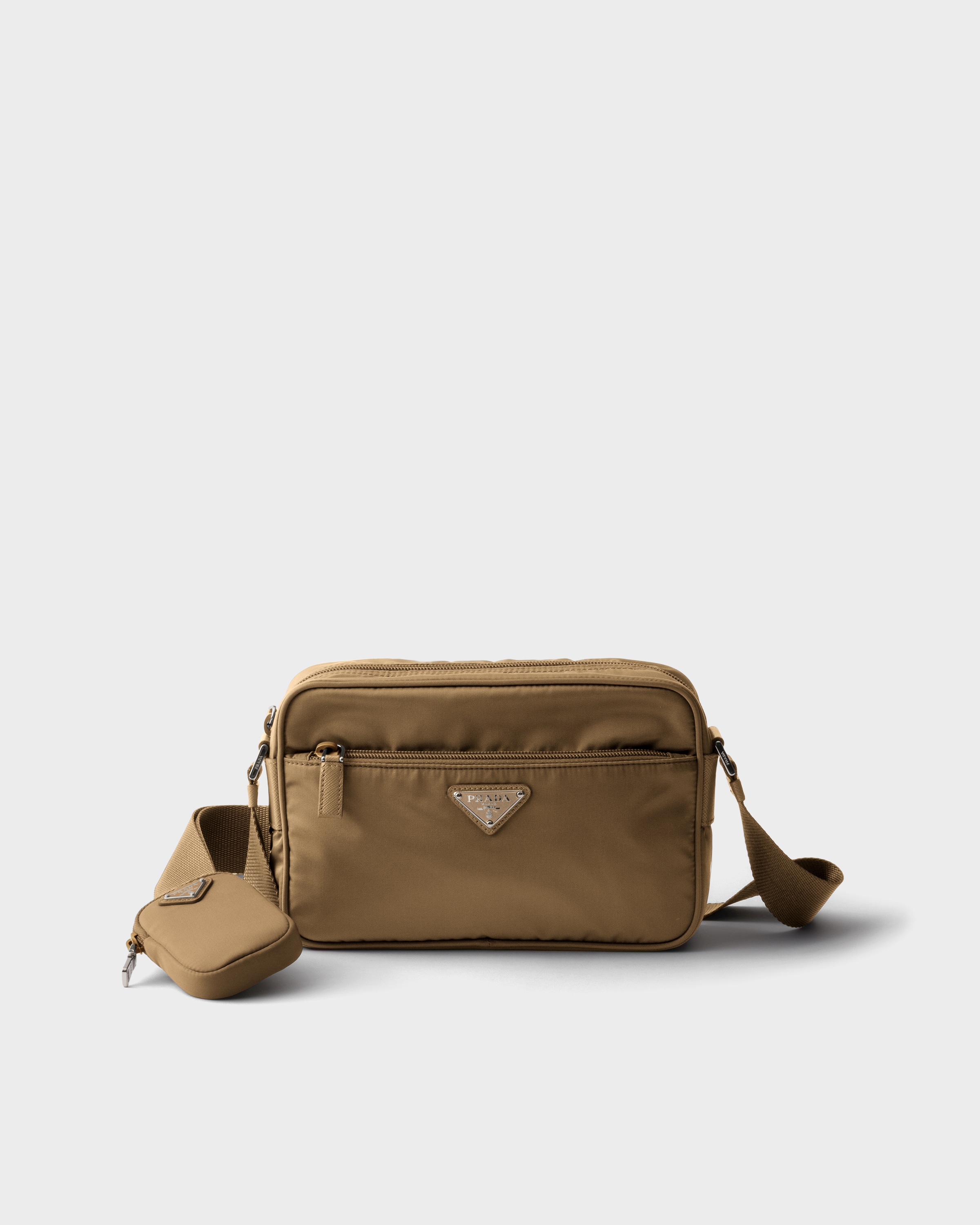 Prada Re-nylon Shoulder Bag, Woman, Camel Brown