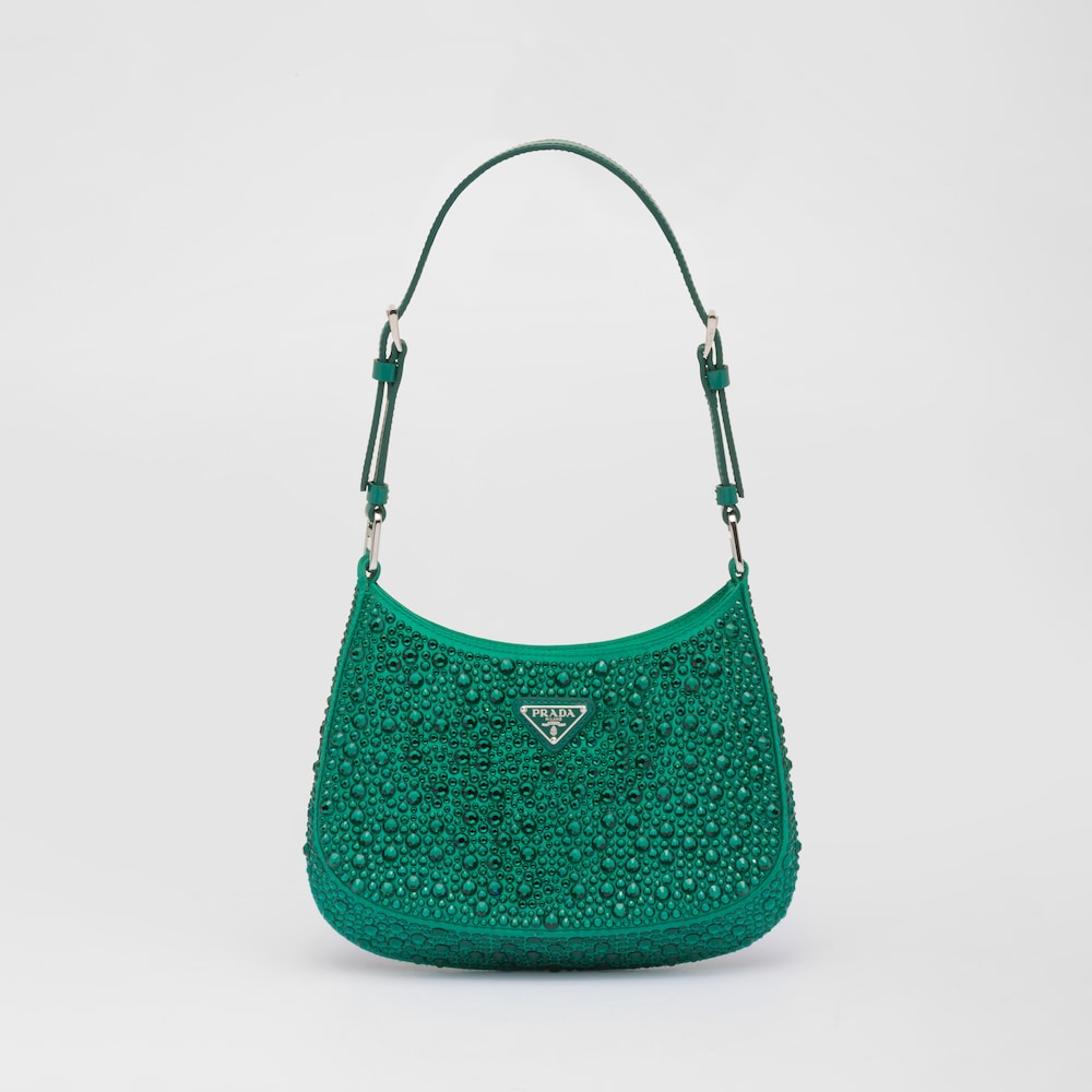 Prada Prada Cleo綢緞手袋飾以水晶 1