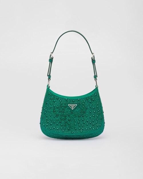Prada Prada Cleo綢緞手袋飾以水晶 1