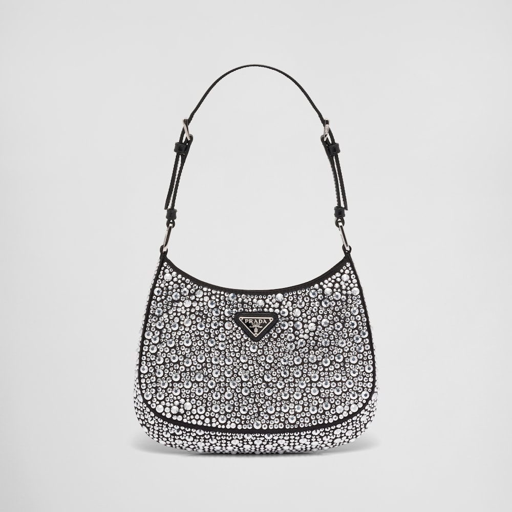 Bolso de satén Prada Cleo con cristales Metal | Prada Bolso de satén Prada Cleo con cristales Metal | Prada