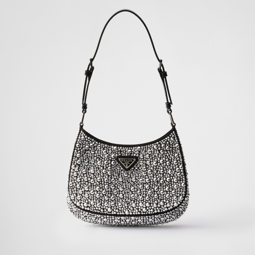 Prada Prada Cleo 仿水晶装饰缎面单肩包 1