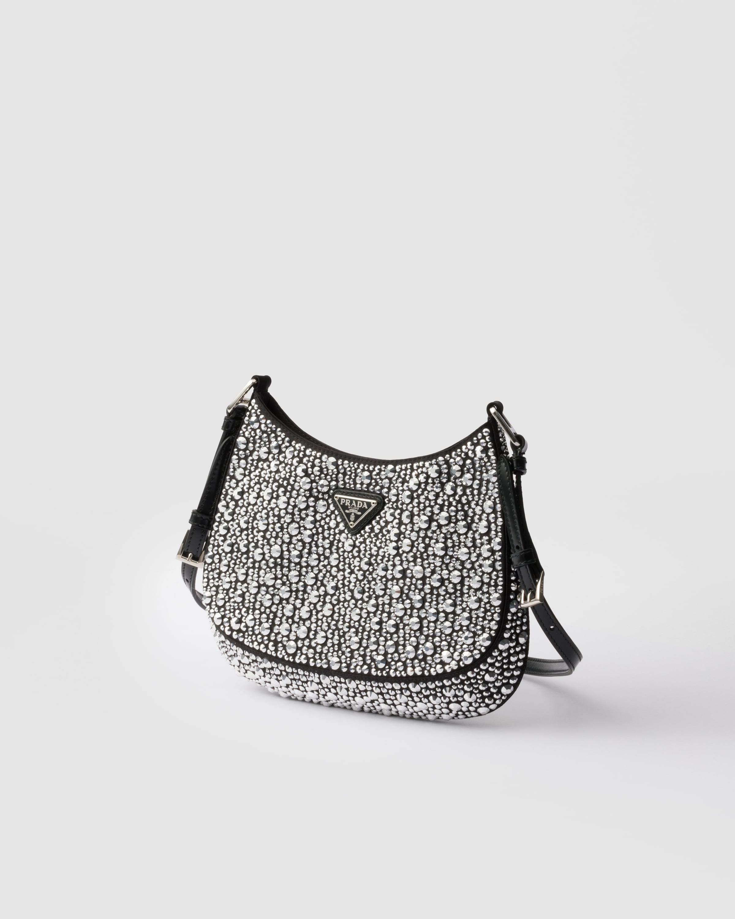 Prada Prada Cleo 仿水晶装饰缎面单肩包 3