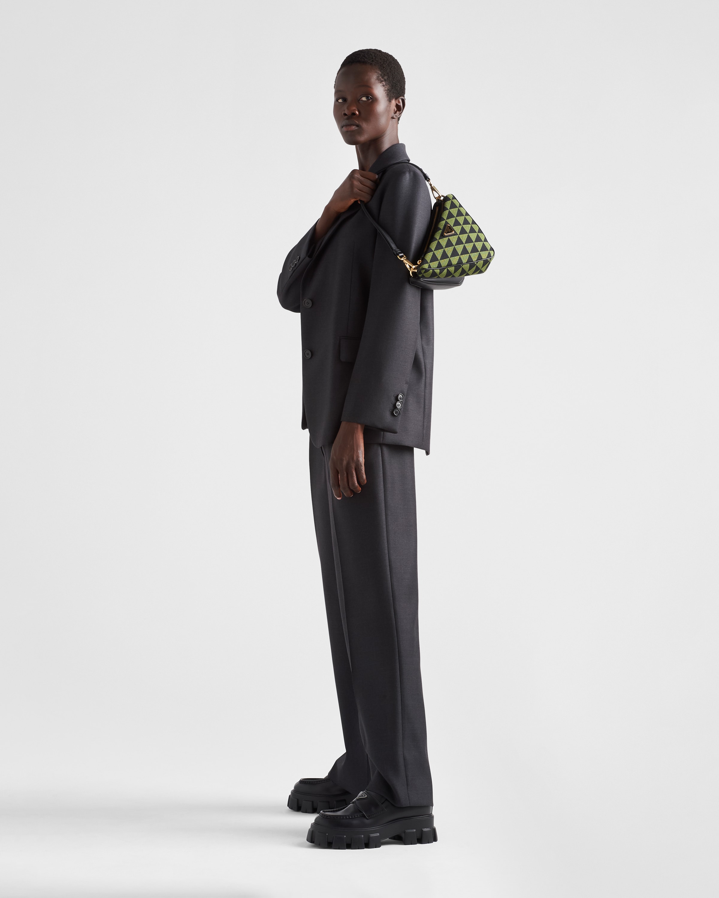 Prada Prada Symbole leather and fabric mini bag 2