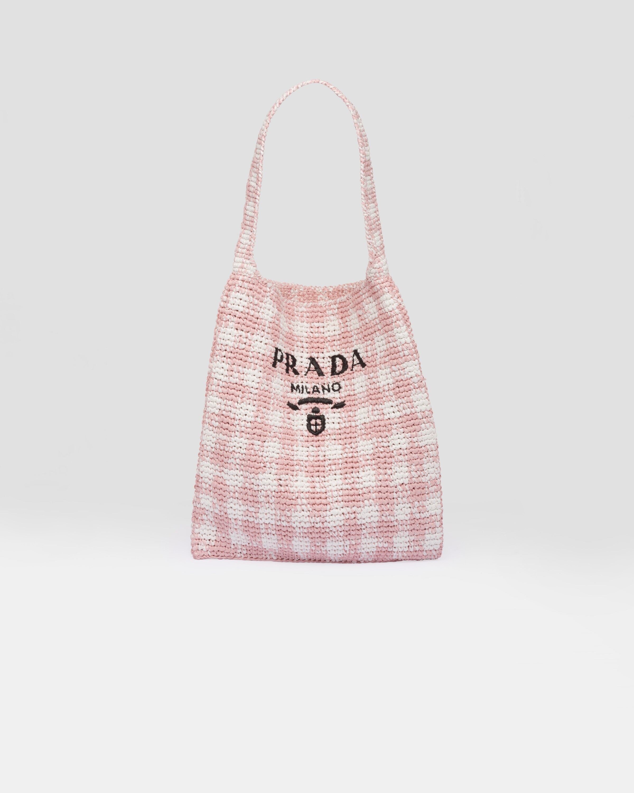 Prada gingham deals tote