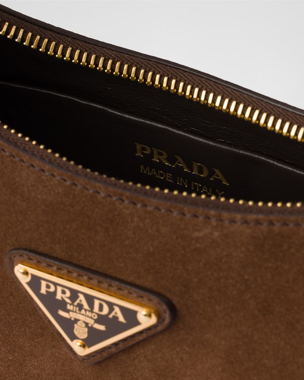 Prada Arqué suede shoulder bag Prada Arqué suede shoulder bag