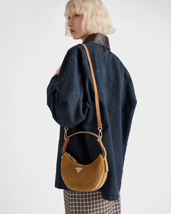 Prada Arqué suede shoulder bag Prada Arqué suede shoulder bag