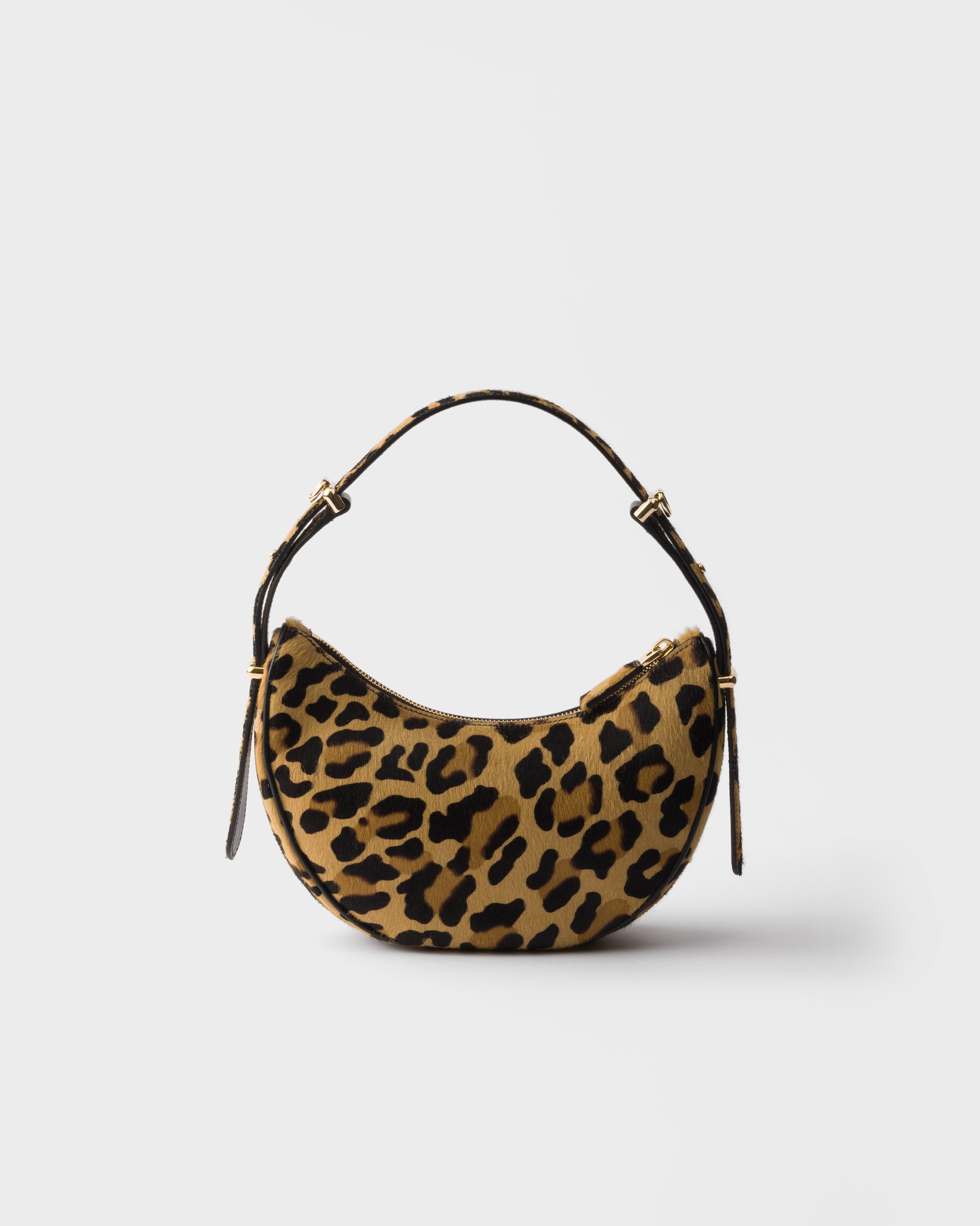 Honey Prada Arqué Printed Leather Mini Shoulder Bag | PRADA