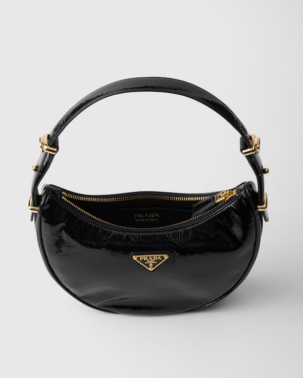 Prada Arqué naplak patent leather shoulder bag Prada Arqué naplak patent leather shoulder bag