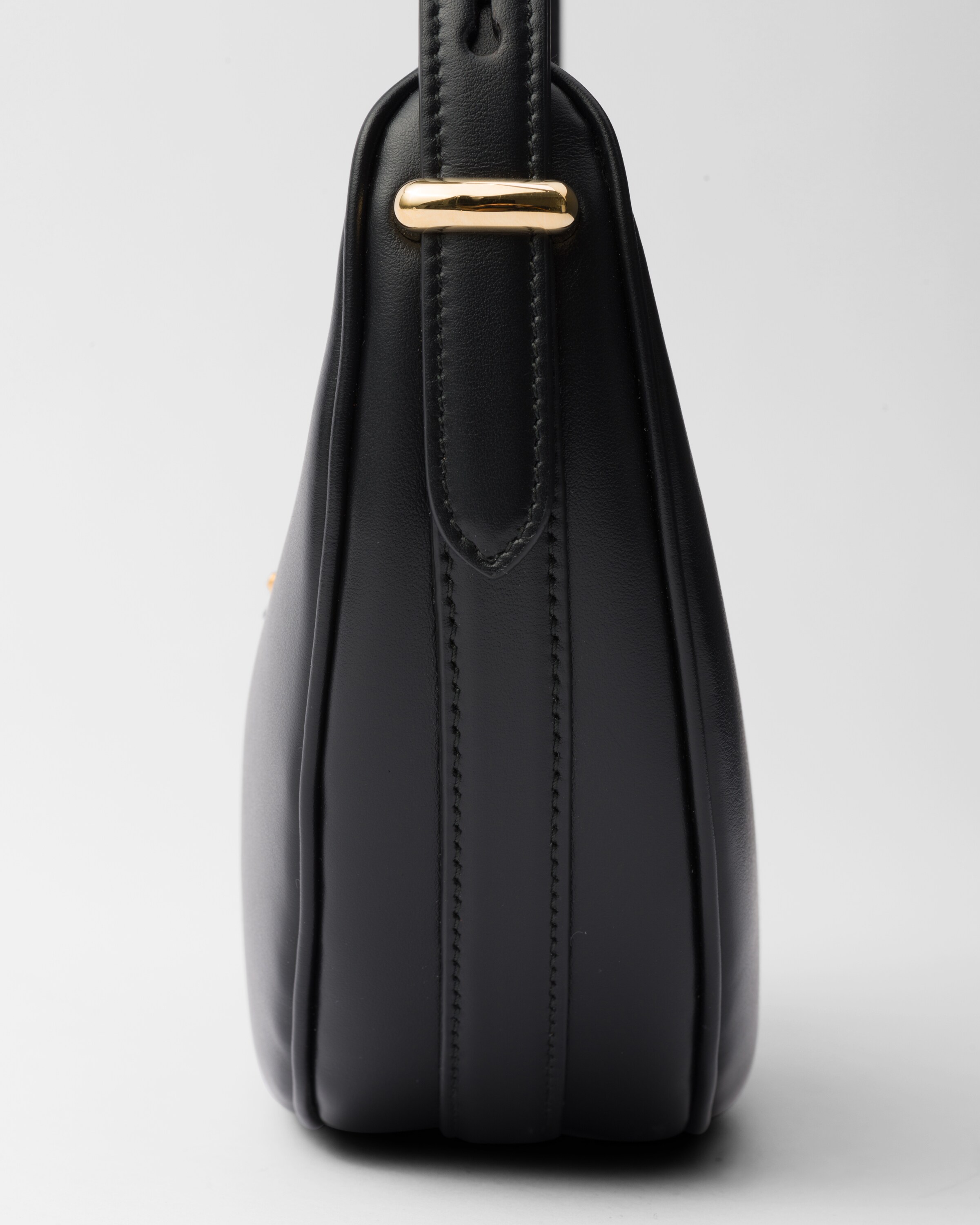 Shop Prada Arqué Leather Shoulder Bag