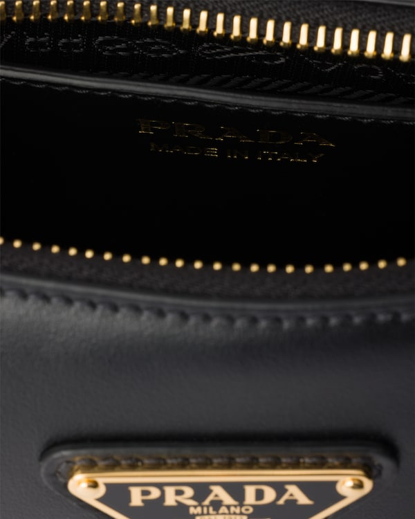 Prada Arqué mini leather shoulder bag - Black Prada Arqué mini leather shoulder bag - Black