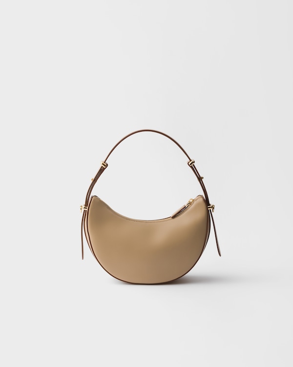 Prada Arqué mini leather shoulder bag - Sand Beige Prada Arqué mini leather shoulder bag - Sand Beige