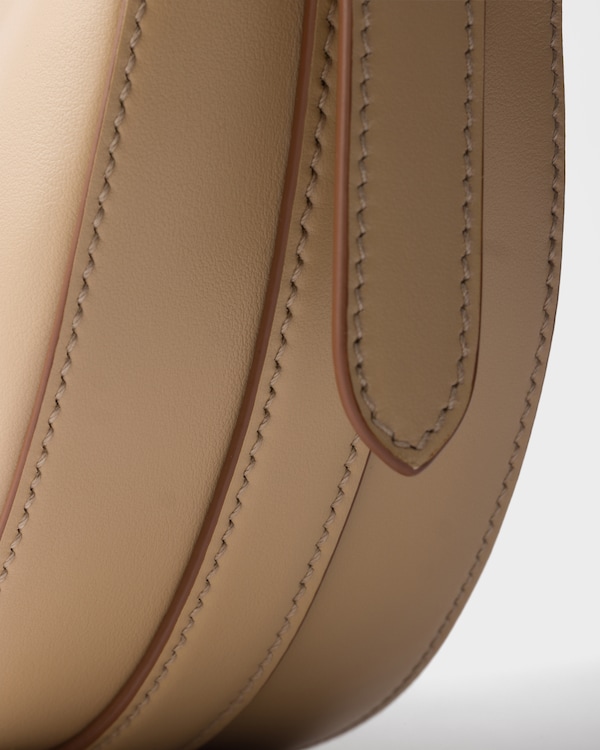 Prada Arqué mini leather shoulder bag - Sand Beige Prada Arqué mini leather shoulder bag - Sand Beige