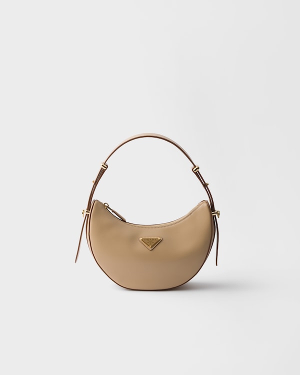 Prada Arqué mini leather shoulder bag - Sand Beige Prada Arqué mini leather shoulder bag - Sand Beige