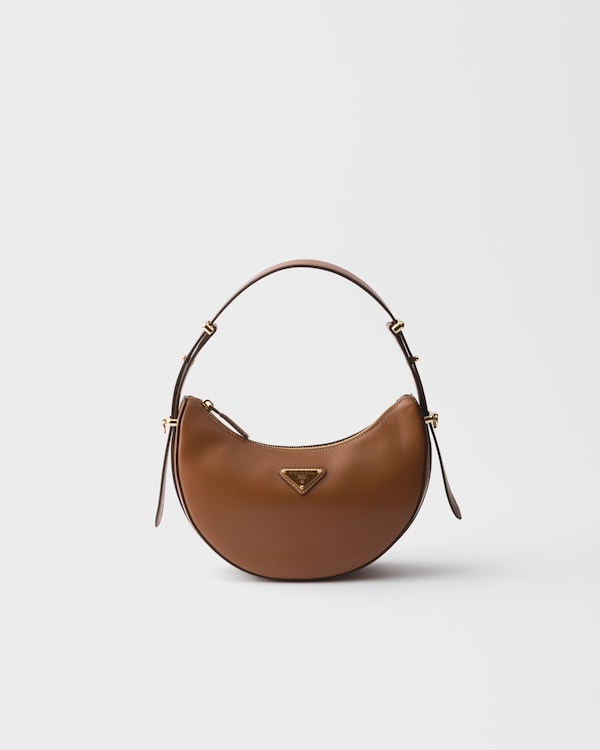 Prada Arqué mini leather shoulder bag - Cognac Prada Arqué mini leather shoulder bag - Cognac