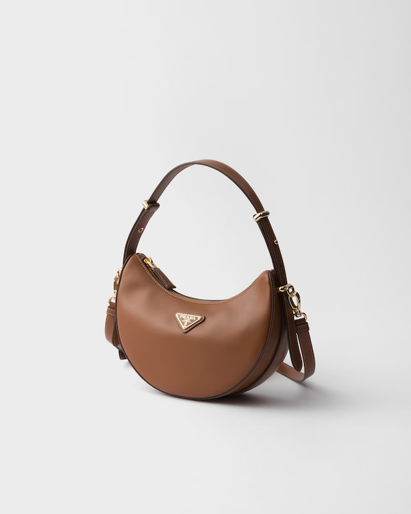 Prada Arqué mini leather shoulder bag - Cognac Prada Arqué mini leather shoulder bag - Cognac