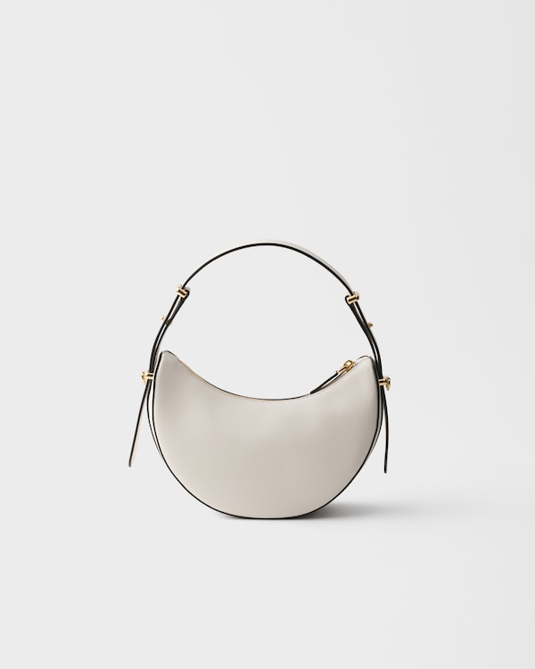 Prada Arqué mini leather shoulder bag - White Prada Arqué mini leather shoulder bag - White